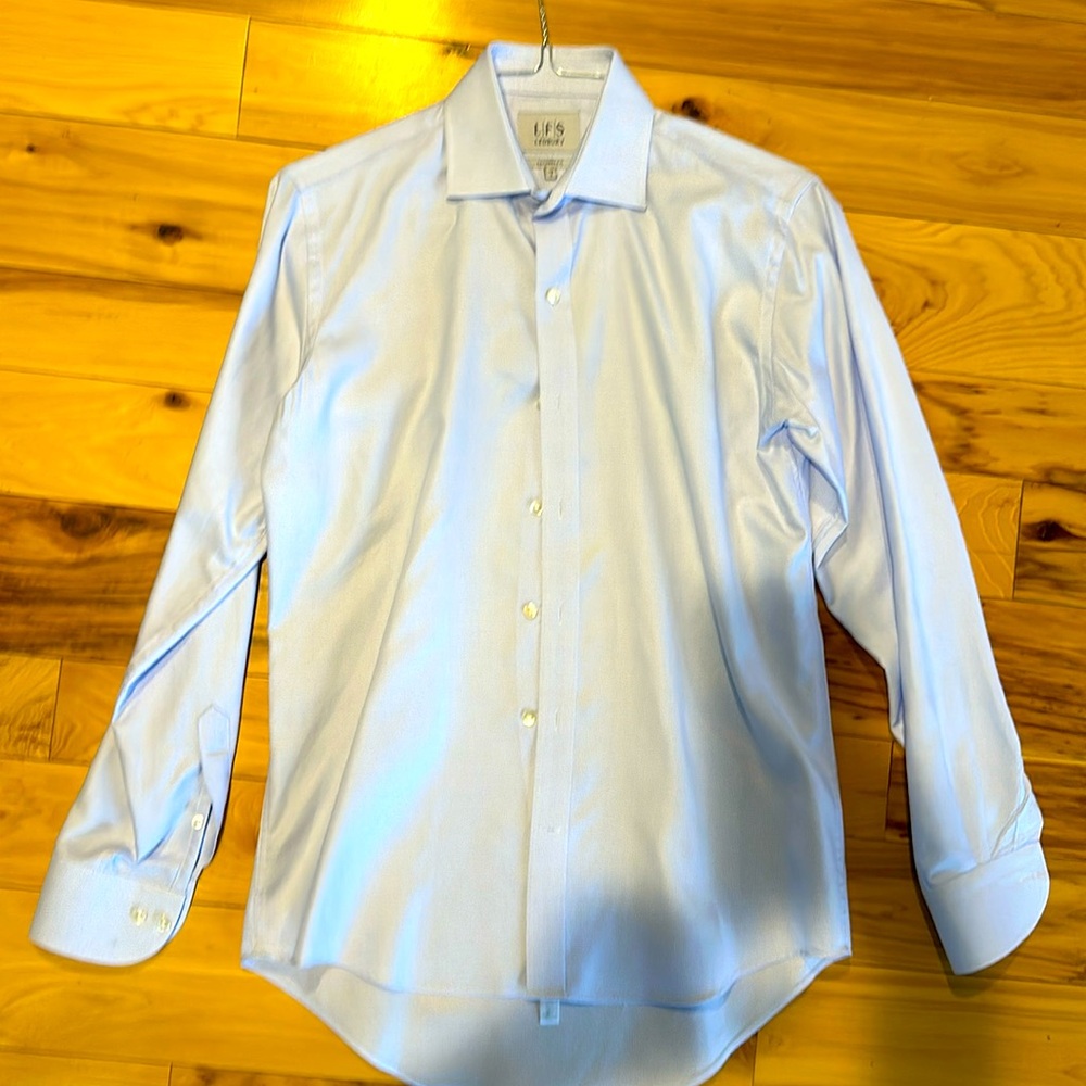 Ledbury Men’s Tailored Fit Dress Shirt Blue 15